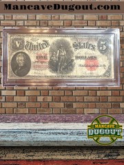 1907 US $5 Note Legal Tender – Woodchopper Currency -0540