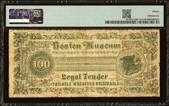 Boston, MA- Boston Museum «100» Ad Note ND (ca. 1888) Vlack UNL PMG CH Fine 15