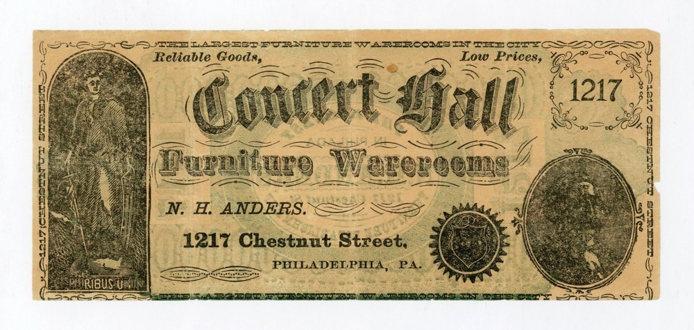 N.H. Anders / Concert Hall Furniture Warerooms – PENNSYLVANIA Ad Note