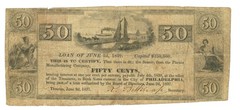 1837 Phenix Manufacturing Company Trenton NJ 50c Obsolete Scrip (67656)