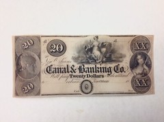 ~1840s $20 Canal & Banking Co. / Canal Bank New Orleans, Louisiana Choice Unc