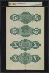1872 Uncut Sheet Columbia, SC- State of South Carolina 5 & 10 PMG 65EPQ