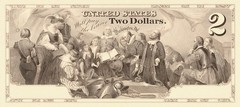 Forerunner Souvenir Card, F-1981B, Embarkation of the Pilgrims proposed $2 note