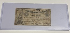 1862 5 Cents NORTHBOROUGH BANK (Marlborough, MA) Merchants Scrip Bigelow Morse