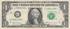USA / Chicago , IL. ** $1 Series of 2017 G / 7 Circulated Banknote XIII