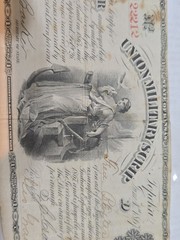 1867 Union Military Scrip Topeka Kansas KS $10 $1 Obsolete Bank Note Pair