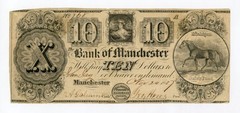 1837 $10 The Bank of Manchester – Manchester, MICHIGAN Note