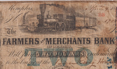 $2 MEMPHIS Tennessee Farmers & Merchants Bank TN Dollar Bill Obsolete Note Money