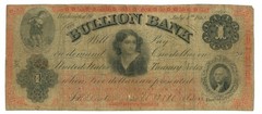 1862 Bullion Bank Washington DC $1 Obsolete Note DC170-G20a (65791)