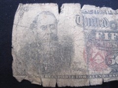 Early Fractional Currenty for Fifty Cents – rough shape 1866?