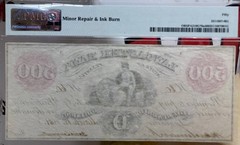 1851 $500 Lancaster Bank, Pennsylvania Red Seal Note. Obsolete. S#60. Scarce