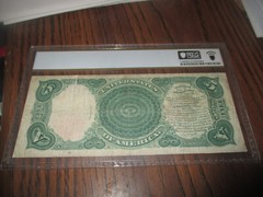 1907 $5 RED SEAL LEGAL TENDER «WOODCHOPPER» GRADED PCGS 25