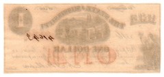1864 $1 State of Mississippi, Macon Obsolete -Crisp Uncirculated! Civil War Era!