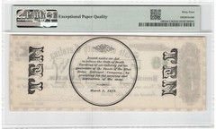 1872 SOUTH CAROLINA Columbia, $10 State Banknote Obsolete Currency, PMG ChUNC 64