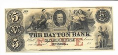 185X $5 MINNESOTA Dayton Bank St Paul RED 5 Overprint With Maids Plate A CH UNC