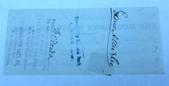 1876 HUGUENOT NATIONAL BANK NEW PALTZ, REVENUE STAMP NICE XF SMALLER CHECK