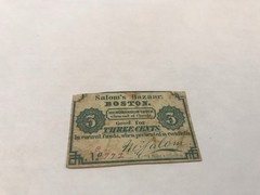 A&O-3 Cents Boston ,Massachusetts Salom’s Bazaar -MA-Issued
