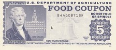 FOOD STAMP COUPON 3 COUPONS UNC $10.00 $5.00 $1.00 USDA AGRICULTURE scrip TOKEN