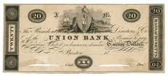18XX Union Bank Boston Massachusetts MA $20 Proof Note MA385-G180p (67620)