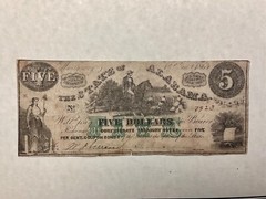 ~ 1864 State of Alabama $5 Civil War Confederate Banknote – CR15