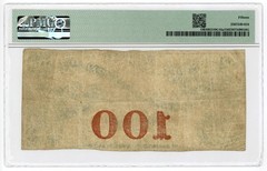 1800s $100 The Grocers and Producers Bank – Providence, RHODE ISLAND Note PMG 15
