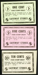 1970 Coupon Salt Lake City, UT- Safeway Stores 1¢; 5¢; 10¢ Food Stamp Credit