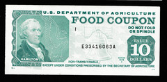 FOOD STAMP COUPON 3 COUPONS $10.00 $5.00 $1.00 USDA AGRICULTURE scrip TOKEN