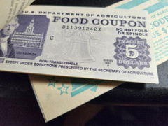 FOOD STAMP COUPON $50 .00 & $10 .00 TWO agriculture TOKEN SCRIP FULL GEM UNC