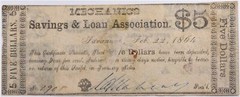 $5 1864 Georgia Mechanics & Loan Association Net G Uncertified