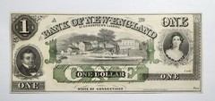 1800’s $1 The Bank Of New England At Goodspeed’s Landing, Connecticut