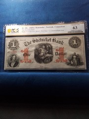 $1 (1860s) Remainder- Norwich, Connecticut, The Shetucket Bank PCGS CERTIFIED…