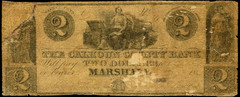 MI $2 MARSHALL Michigan The Calhoun County Bank 1836-1840 Haxby MI-255 G4