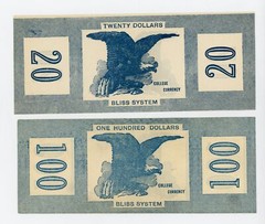 (2 Different) Bliss System – Lewiston, MAINE College Currency Notes AU/UNC