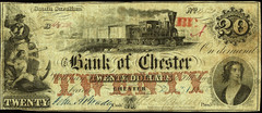 SC $20 The Bank of CHESTER South Carolina Dec. 1, 1855 Haxby SC-65 G16a