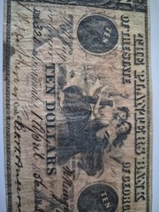 Planters Bank State of Georgia 10 Dollar Mercer Rare 2 Sided Note No Reserve