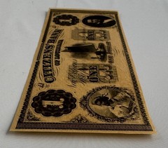 1800’s Citizens Bank New Orleans Louisiana $1 CU Dollar Obsolete Remainder Note