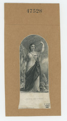 American Bank Note Company Archives Vignette Proof: Justice & Loyalty