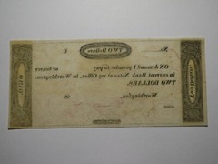 $2 18__ Worthington Ohio OH Obsolete Currency Bank Note Erza Griswold UNC++