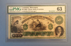 Louisiana – Shreveport – Citizens Bank $50 – PMG Choice Uncirculated 63