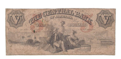 Central Bank of Alabama $5 Dollar Bill Montgomery Obsolete AL Note Scarce