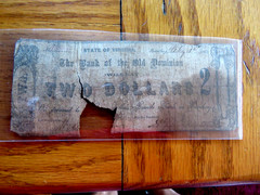 $2 1862 Pearisburg Virginia Obsolete Currency Bank Note Old Dominion Bank D18