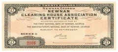ND Newnan Clearing House Georgia $20 GA (L4614)