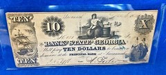 1806 $10 Bank Of The State Of Georgia, Savannah Obsolete Note Red Reverse