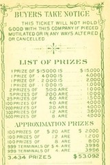 MO $1 KANSAS CITY Missouri The Louisiana State Lottery Ticket June 12th, 1894